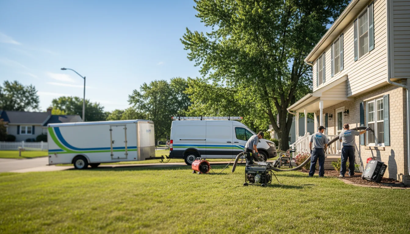 Flooded Basement Restoration And Cleanup With Repair in Pennville, IN near me